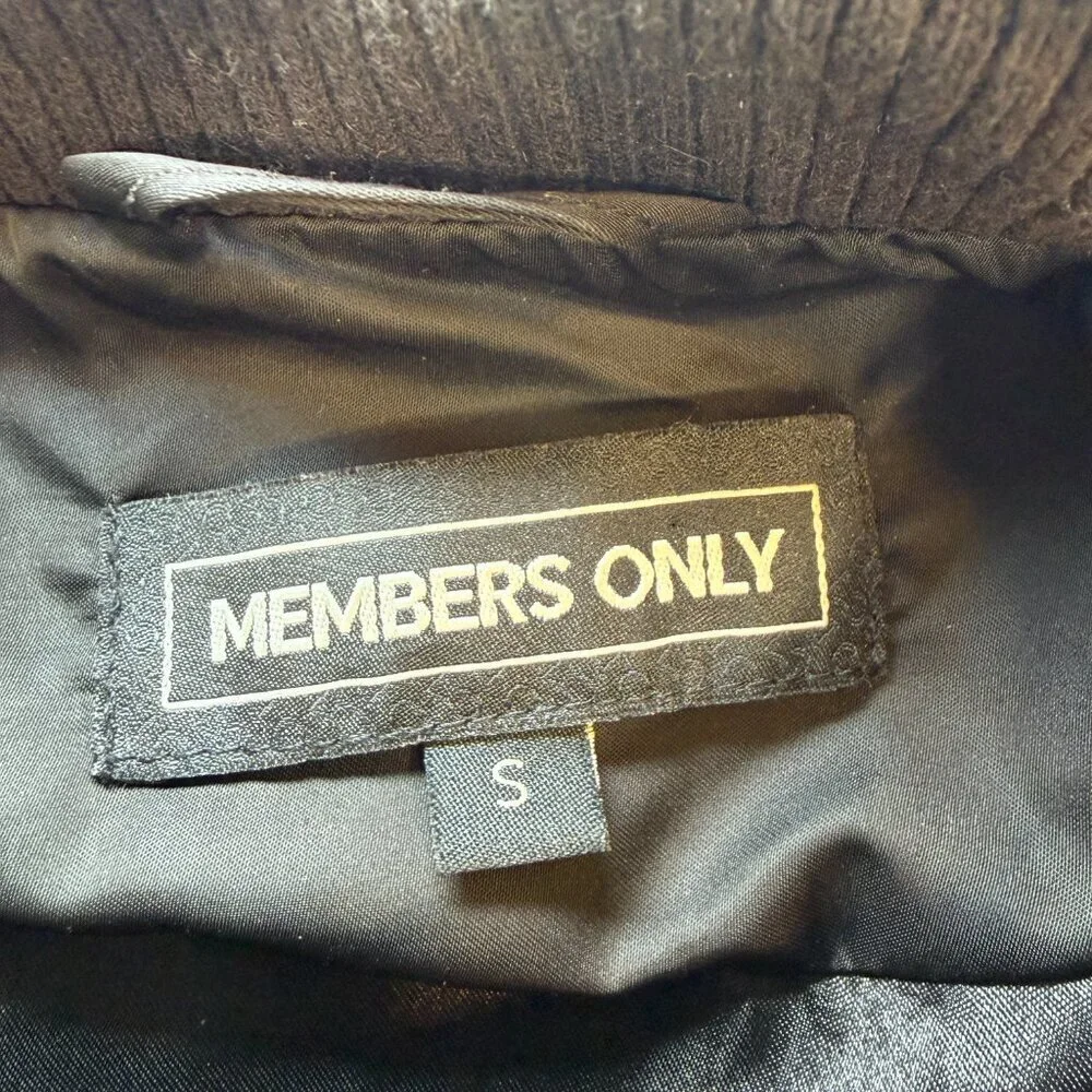 MEMBERS ONLY Classic Iconic Racer Black Satin Jacket Small